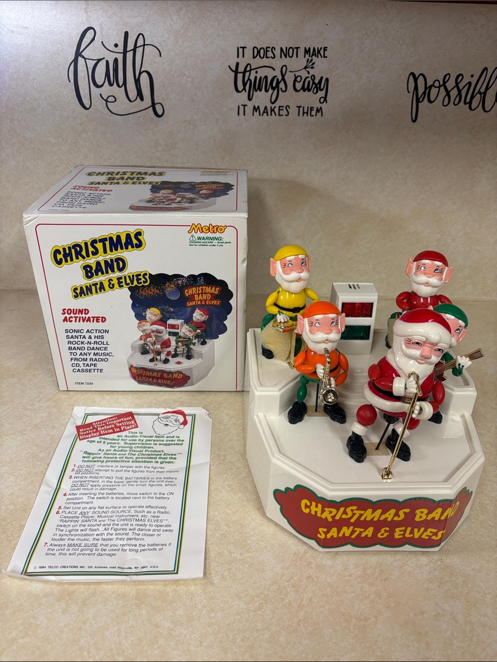 NIB 1989 VINTAGE CHRISTMAS BAND SANTA & ELVES
